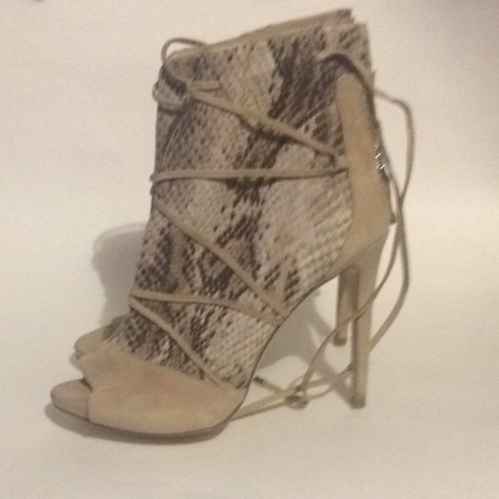 Guess Ayana Python Peep Toe Bootie - image 4